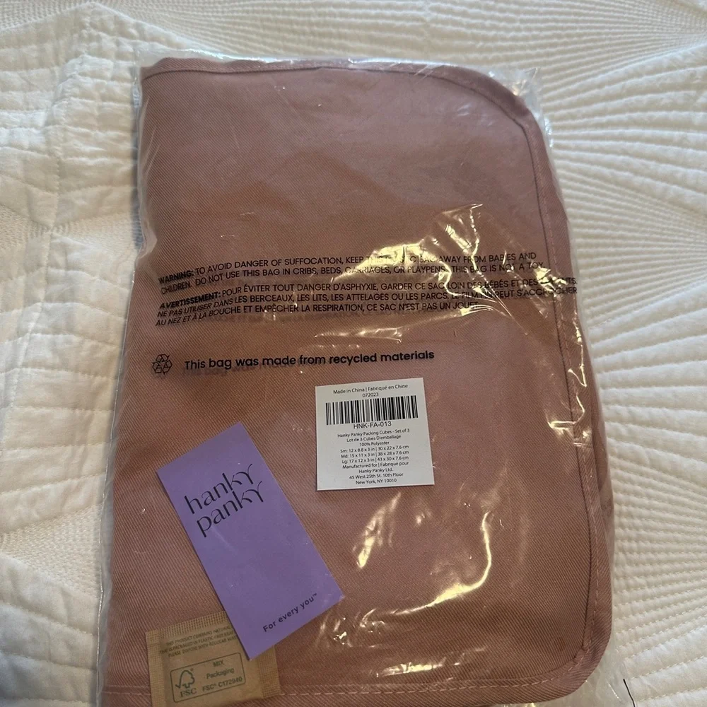 Hanky Panky Blush Packing Cubes Trio